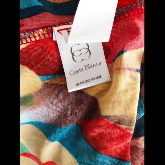 Costa Blanca Vibrant Multicoloured Strapless Maxi Dress - Picture 9 of 9